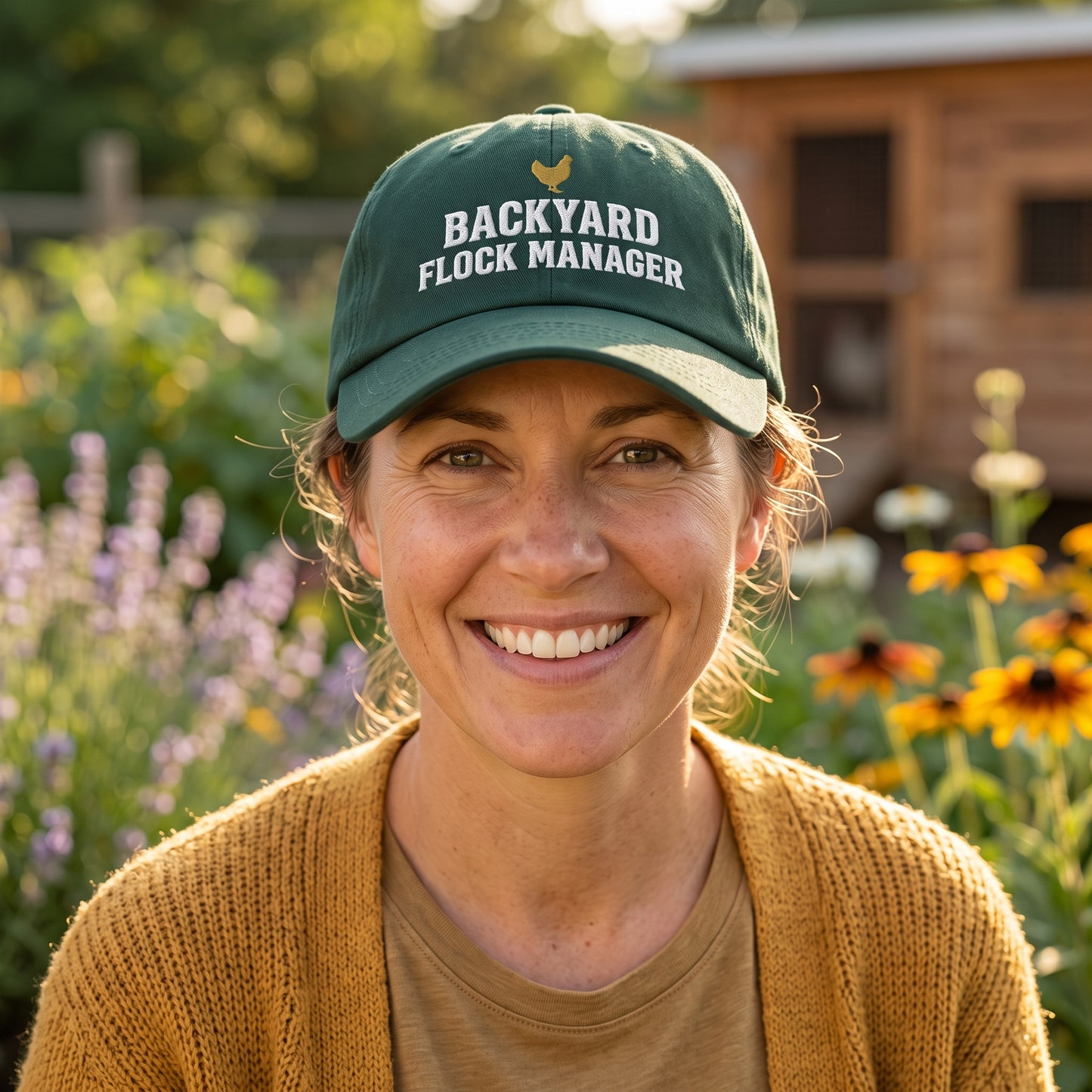 Backyard Flock Manager Dad Hat
