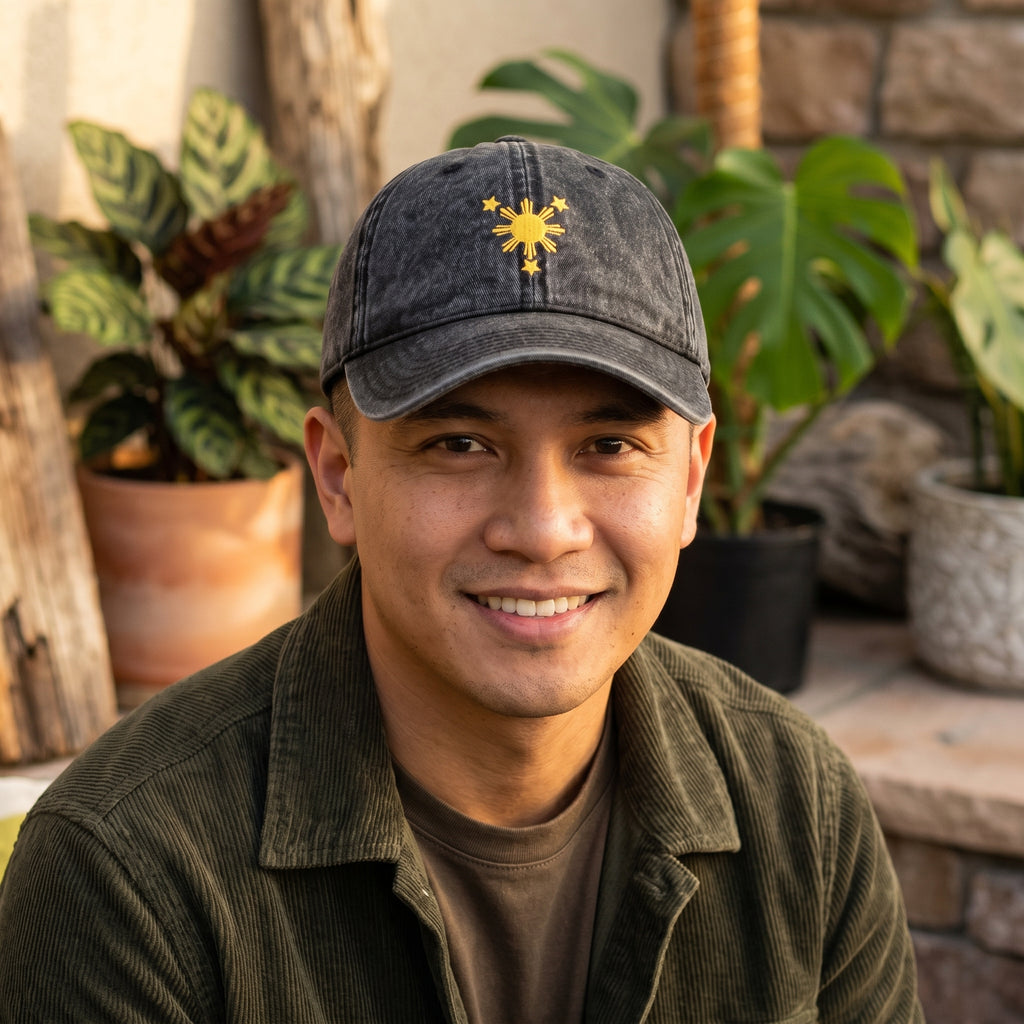 Filipino Sun Vintage Dad Hat embroidered hat
