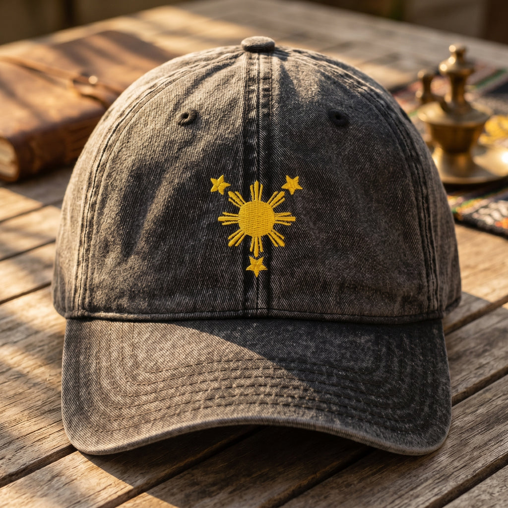 Filipino Sun Vintage Dad Hat embroidered hat