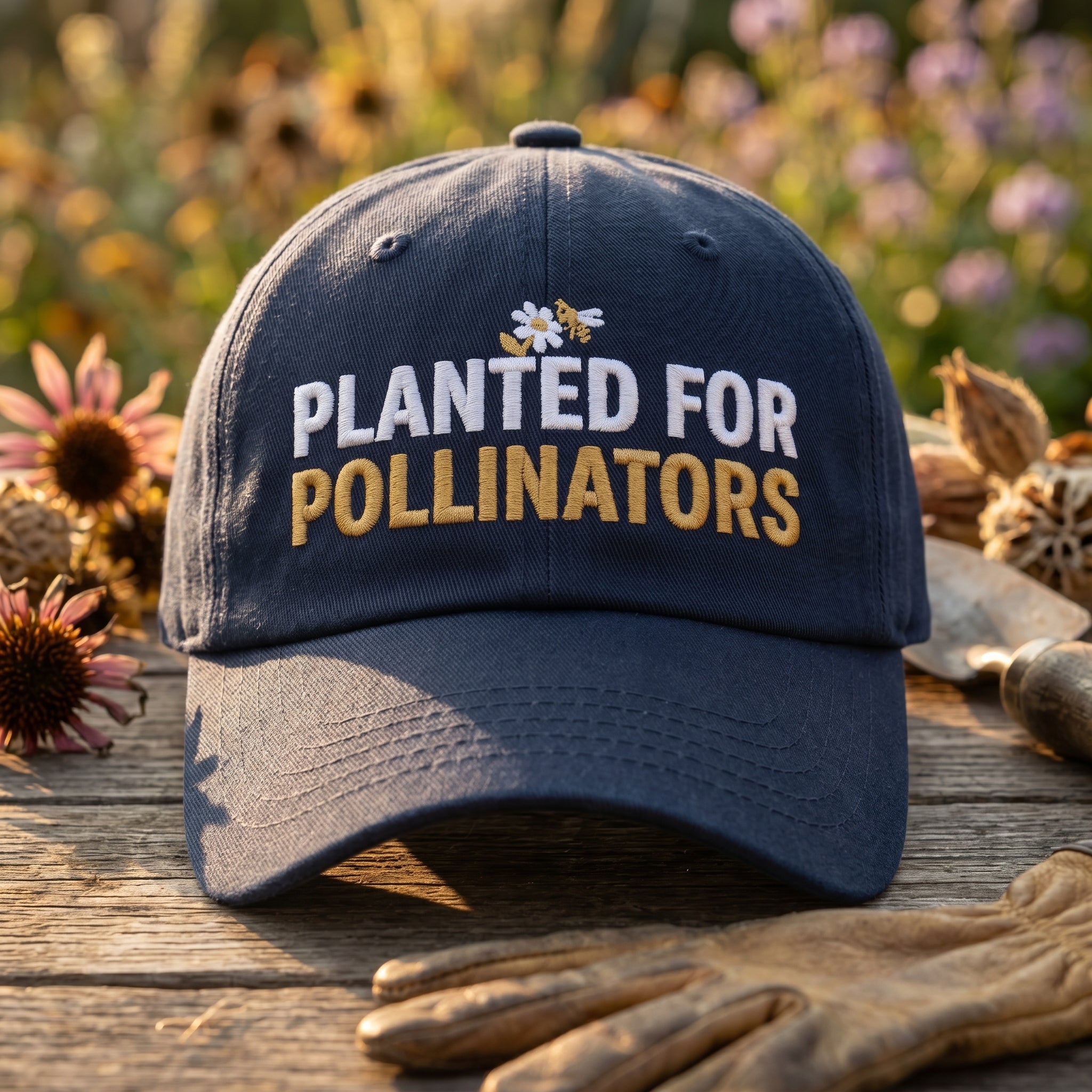 Planted For Pollinators Dad Hat – Gardener Gift