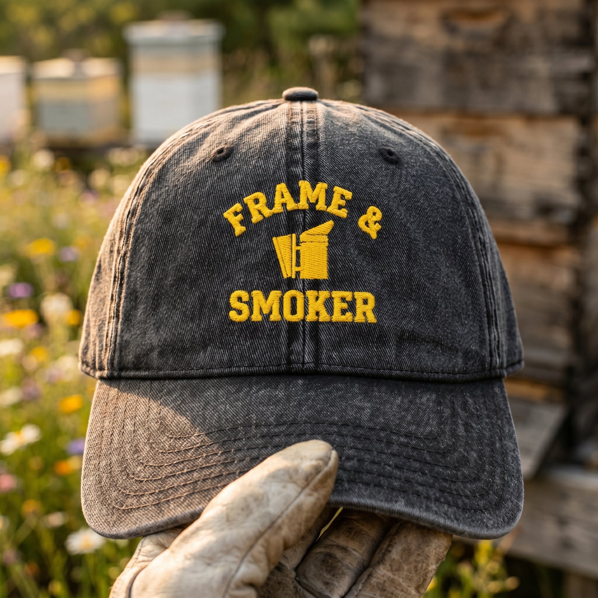 Frame & Smoker Vintage Cap – Practical Beekeeper Gift