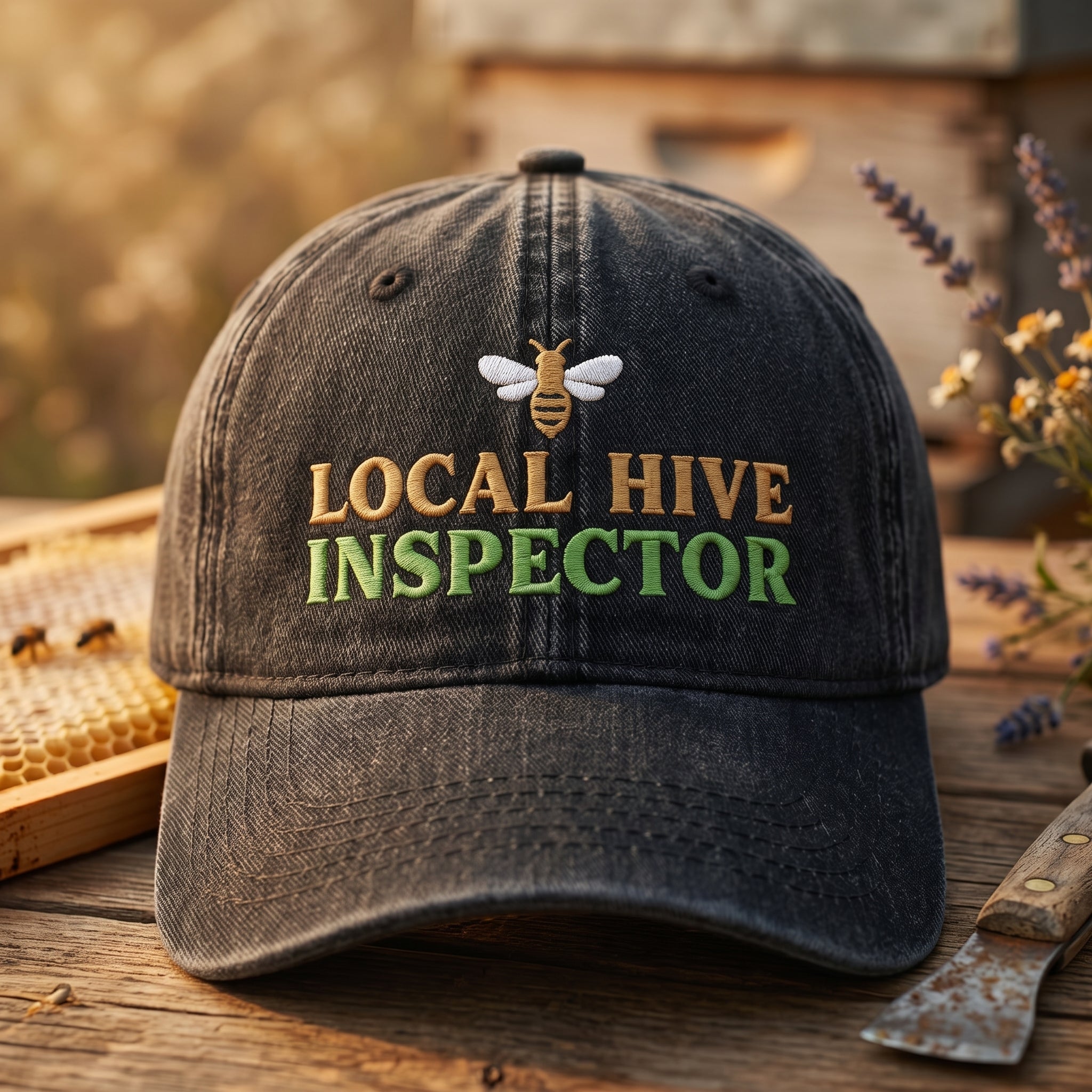 Local Hive Inspector Vintage Cap – Backyard Beekeeper Gift