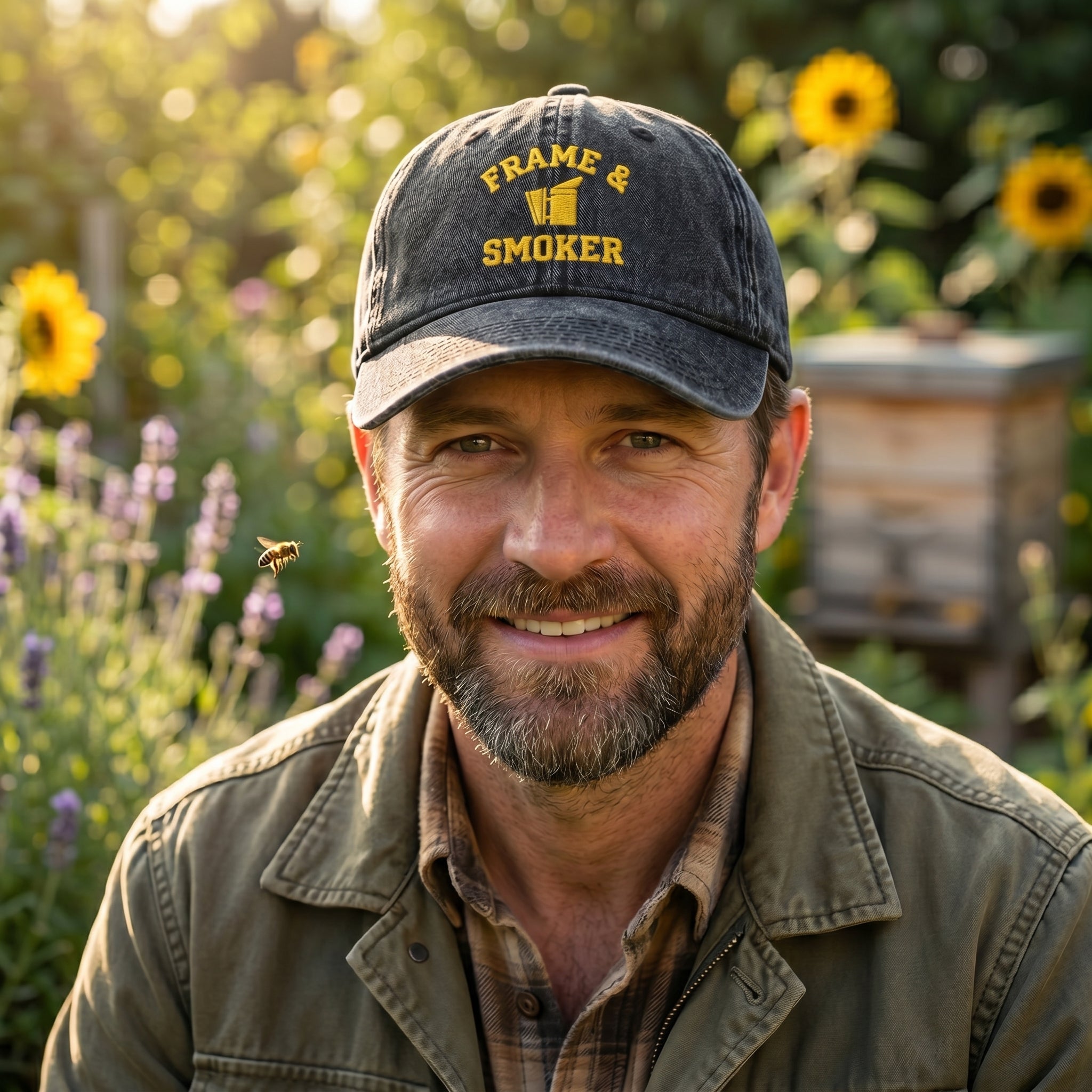 Frame & Smoker Vintage Cap – Practical Beekeeper Gift