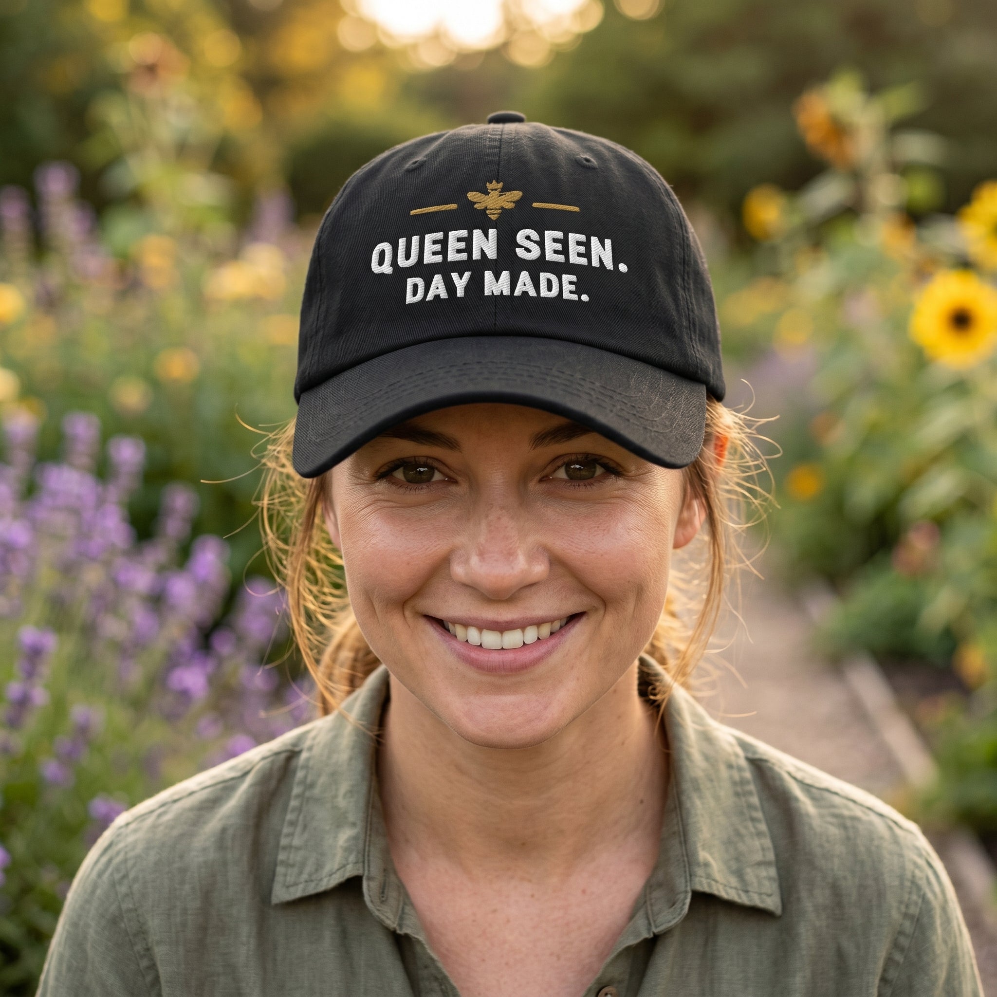 Queen Seen. Day Made. Dad Hat – Beekeeper Gift