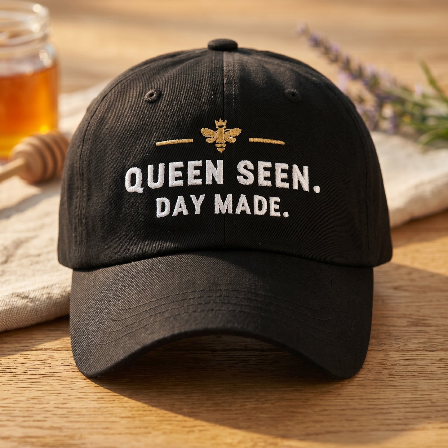 Queen Seen. Day Made. Dad Hat