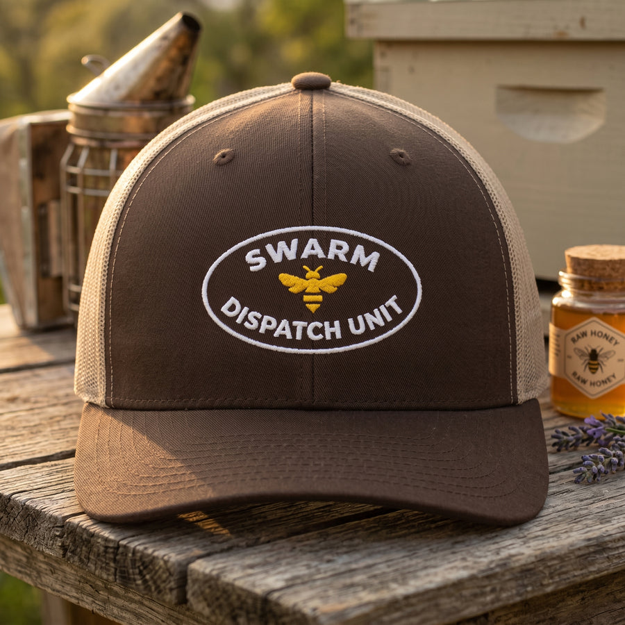 Swarm Dispatch Unit Trucker Hat – Beekeeper Gift