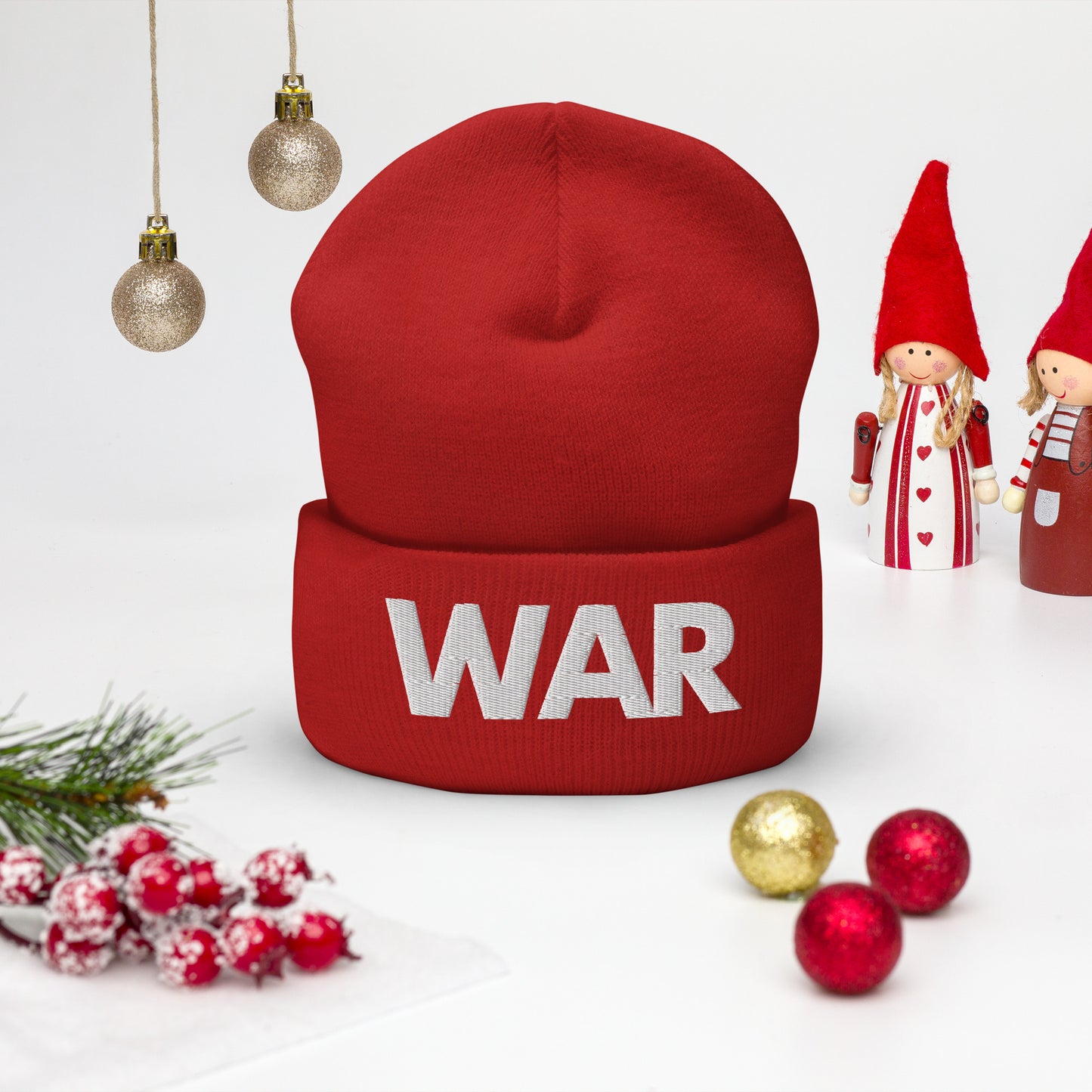 Dustin Poirier Hat, Marvin Hagler War Cuffed Beanie, Embroidered War Knit Hat