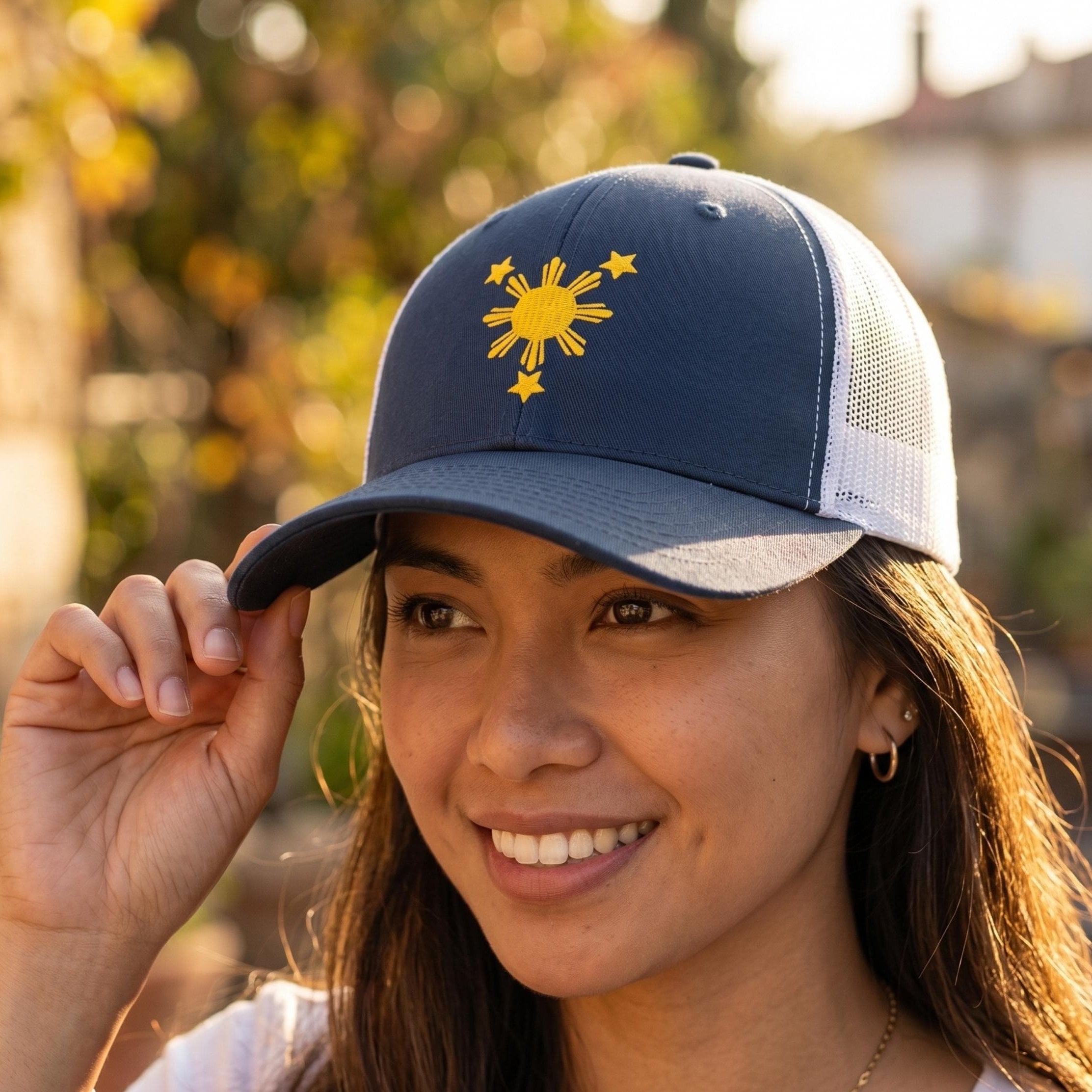 Filipino Sun Trucker Hat embroidered hat