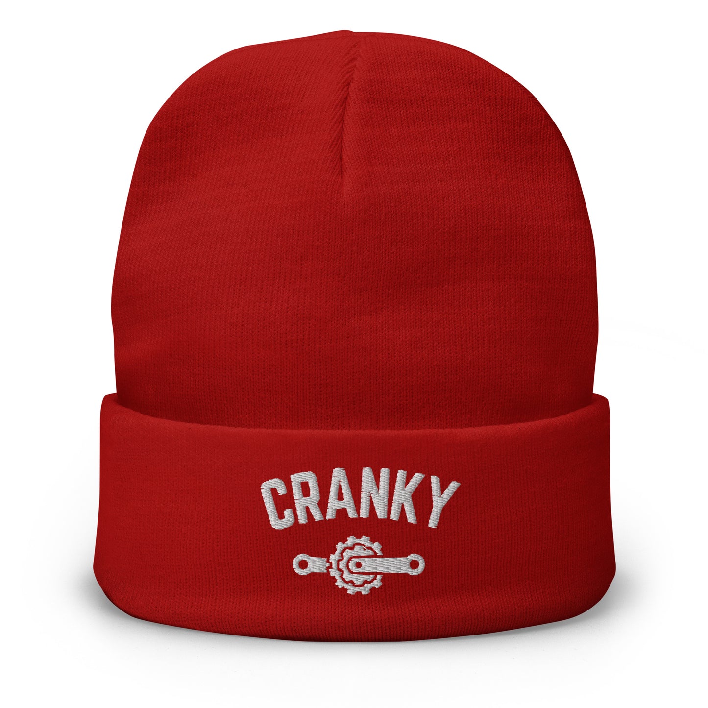 Cranky Embroidered Beanie, Cycling Cap, Funny Bike Hat, Bike Lover Gift, Cycling Gift, Cyclist Clothes, BMX, Mountain Bike Knit Hat