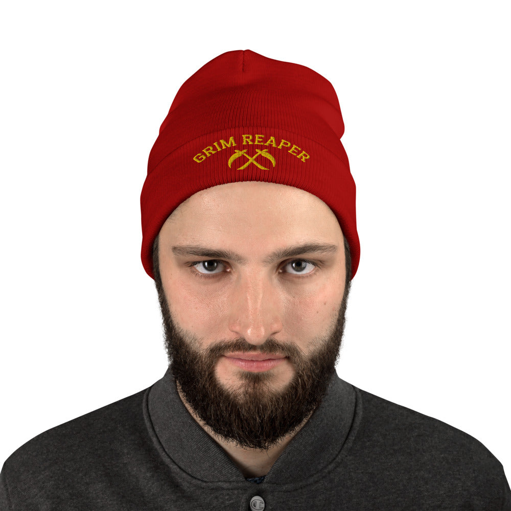 Chiefs Grim Reaper Embroidered Beanie, 13 Seconds Chiefs Embroidered Knit Hat