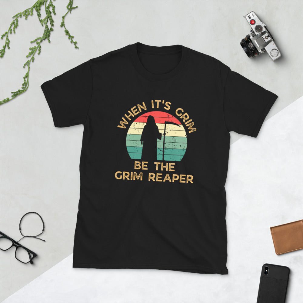 Chiefs Grim Reaper Short-Sleeve Unisex T-Shirt, When It's Grim, Be The Grim Reaper Retro Vintage Shirt