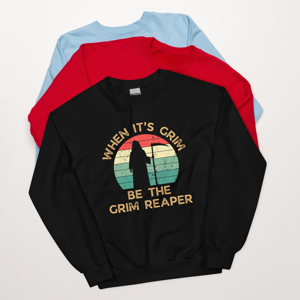Chiefs Grim Reaper Unisex Sweatshirt, When It's Grim, Be The Grim Reaper Retro Vintage Shirt